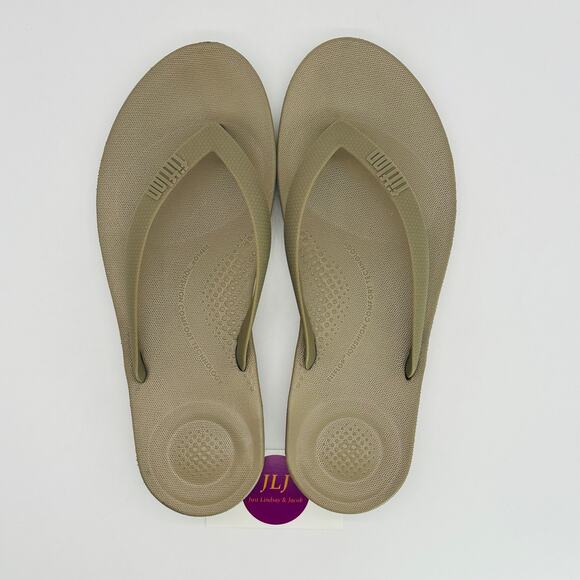 FitFlop Men's IQushion Ergonomic Thong Flip Flop Sandals Timberwolf Size 11 - Picture 10 of 12